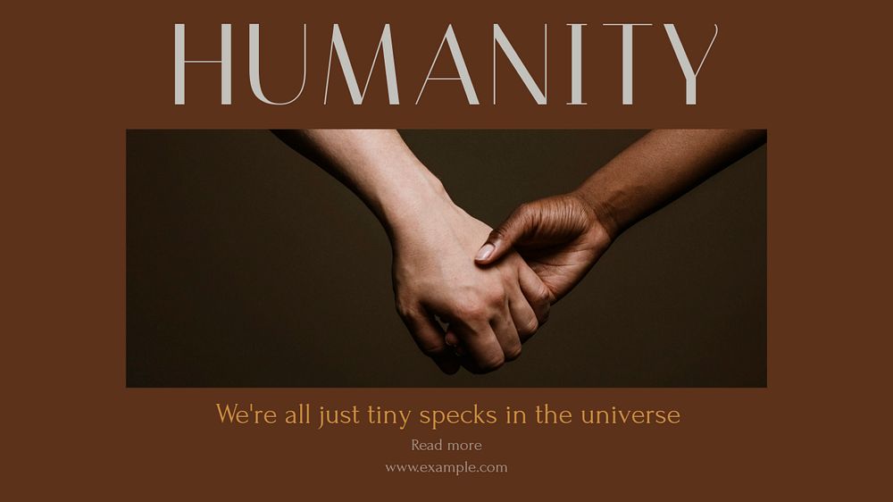 Humanity Facebook cover template, editable design