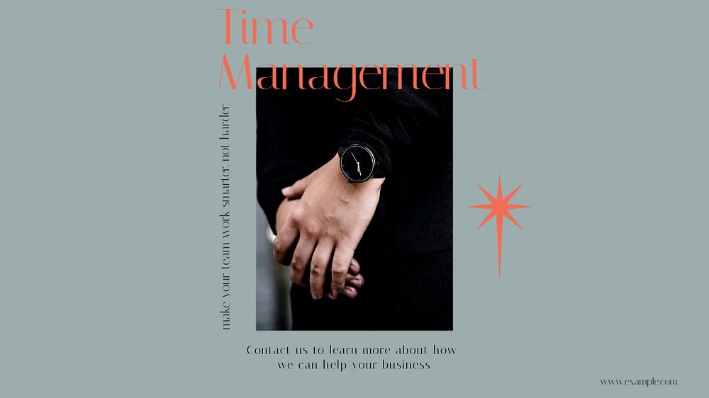 Time management Facebook cover template, editable design