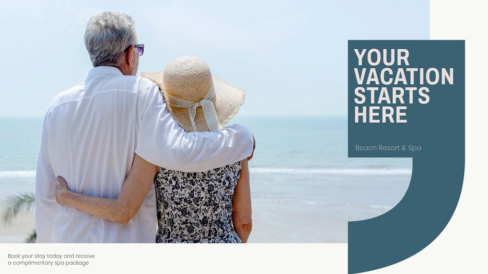 Your vacation blog banner template, editable text & design