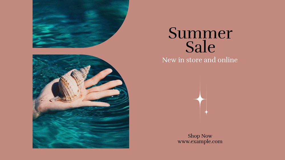 Summer sale Facebook cover template, editable design