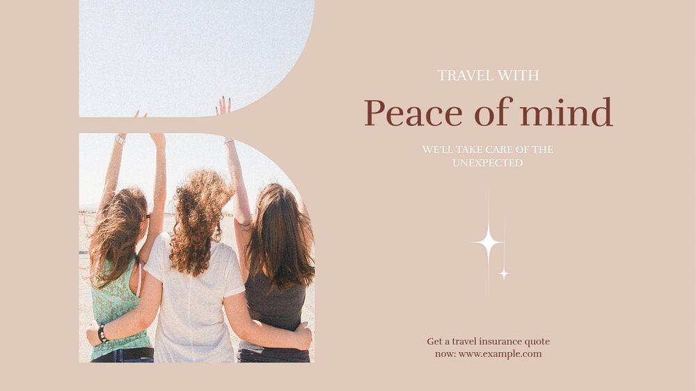 Peace of mind Facebook cover template, editable design