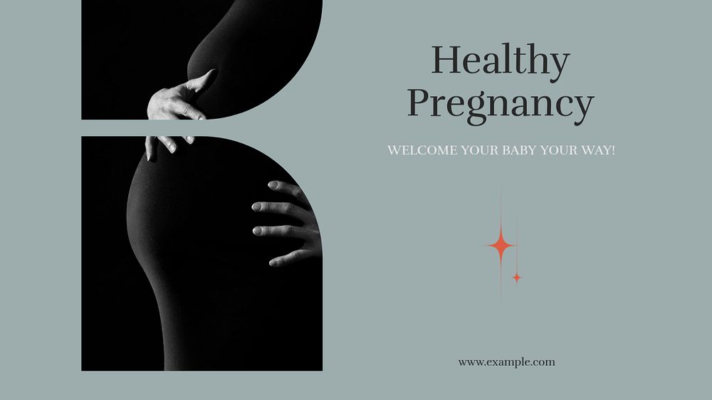 Pregnancy clinic Facebook cover template, editable design