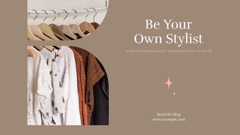 Be your own stylist Facebook cover template, editable design