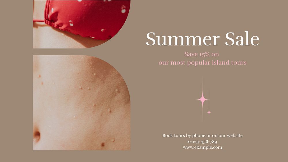 Summer sale Facebook cover template, editable design