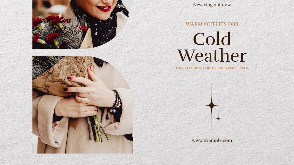 Warm outfits Facebook cover template, editable design