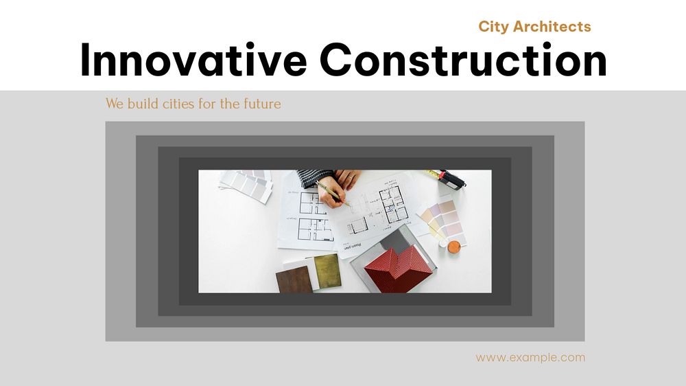 Architect blog banner template, editable design