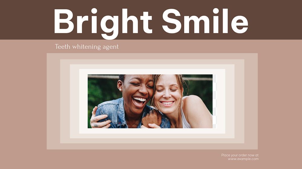 Bright smile blog banner template, editable design