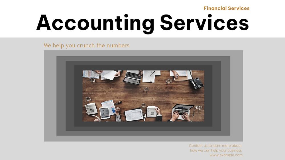 Accounting services blog banner template, editable design