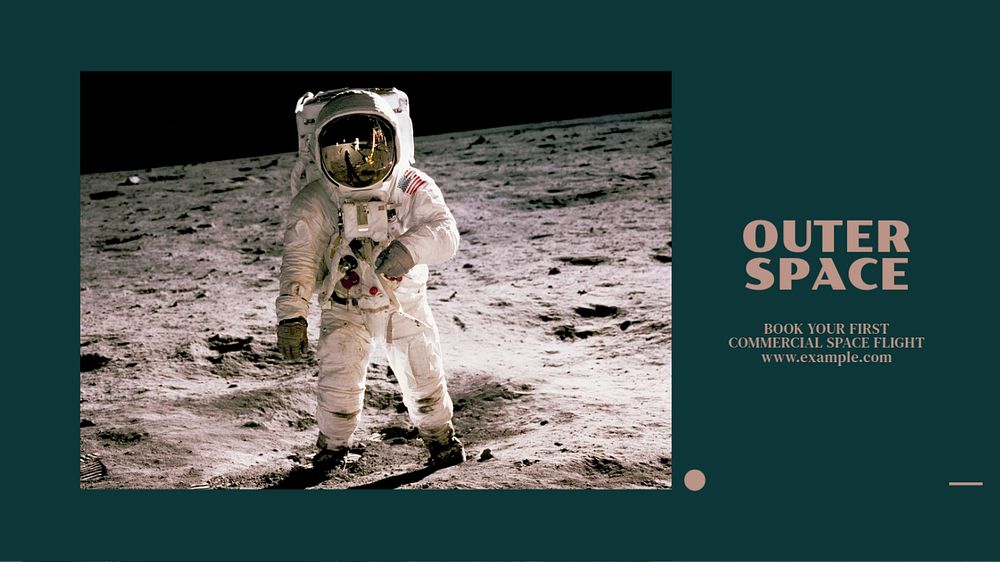 Outer space blog banner template, editable text & design