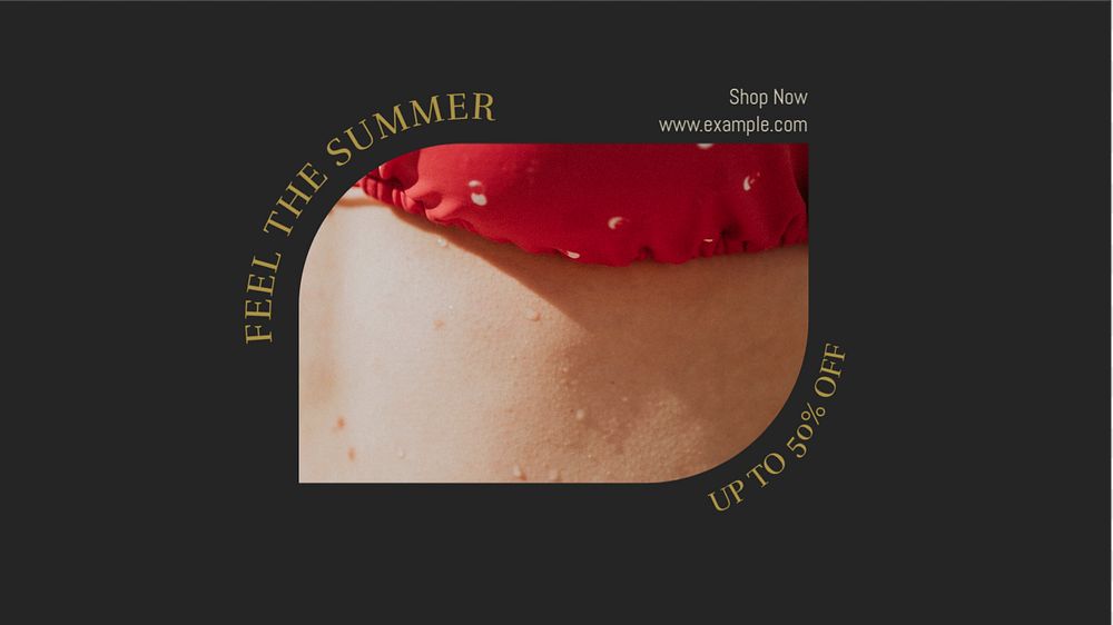 Summer sale blog banner template, editable design