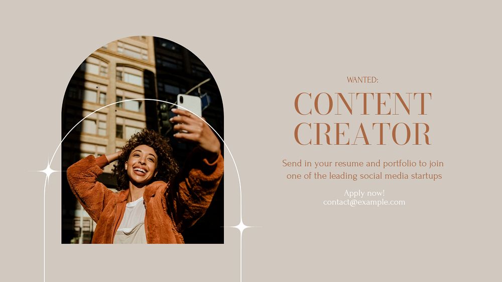 Content creator blog banner template, editable design