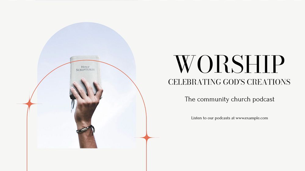 Worship god blog banner template, editable design