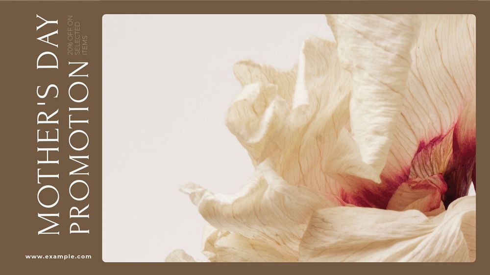 Mother's day promotion blog banner template, editable text