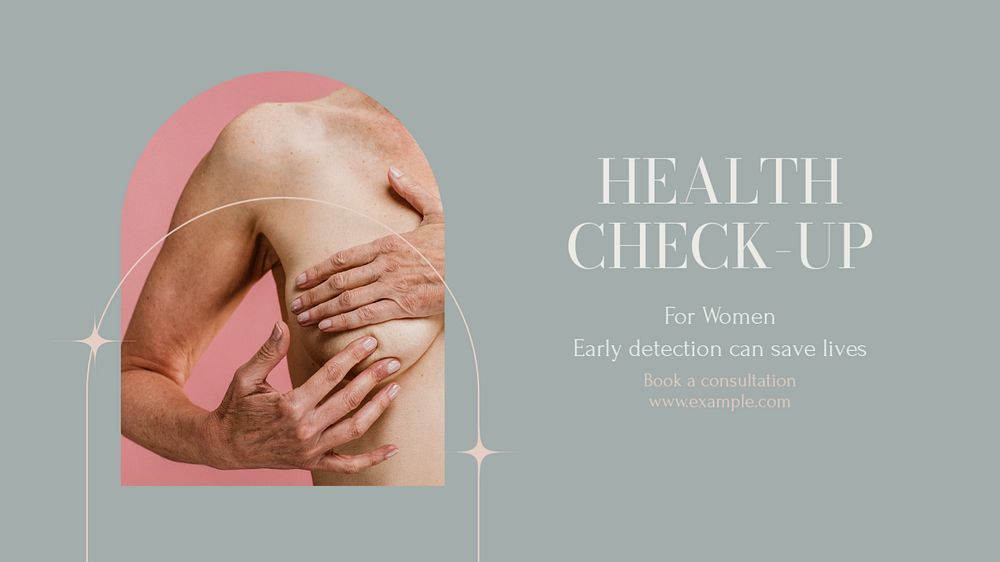 Health check-up blog banner template, editable design