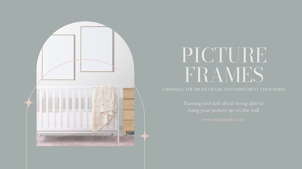 Room decoration blog banner template, editable design