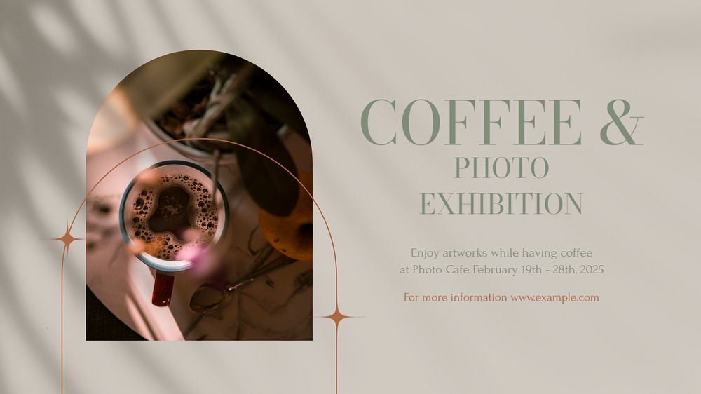 Photo exhibition blog banner template, editable design