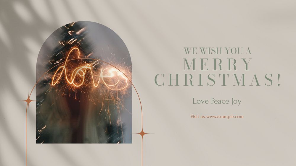 Love & joy blog banner template, editable design