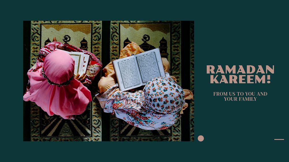 Ramadan Kareem blog banner template, editable text & design