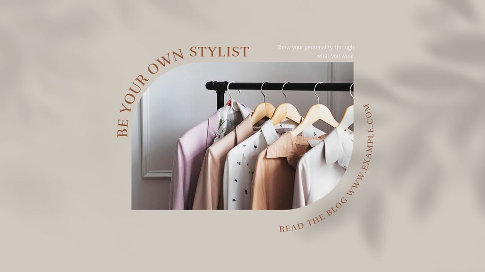 Be your own stylist blog banner template, editable design