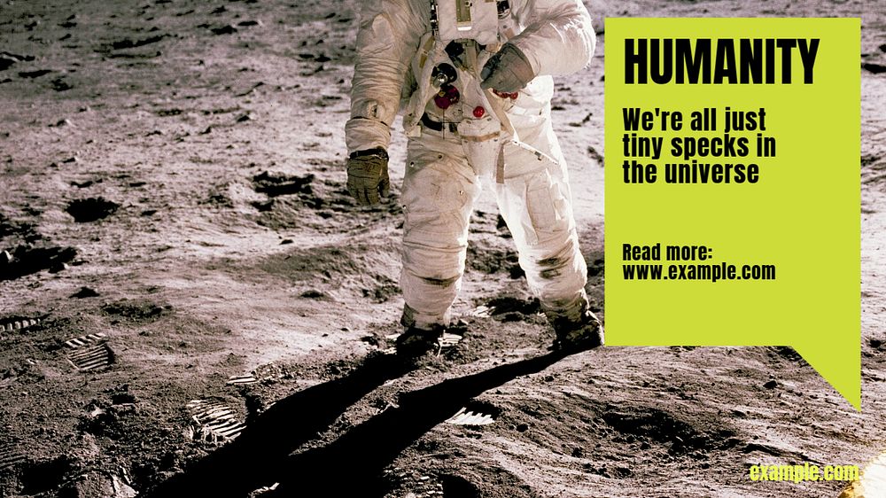 Humanity blog banner template, editable text & design