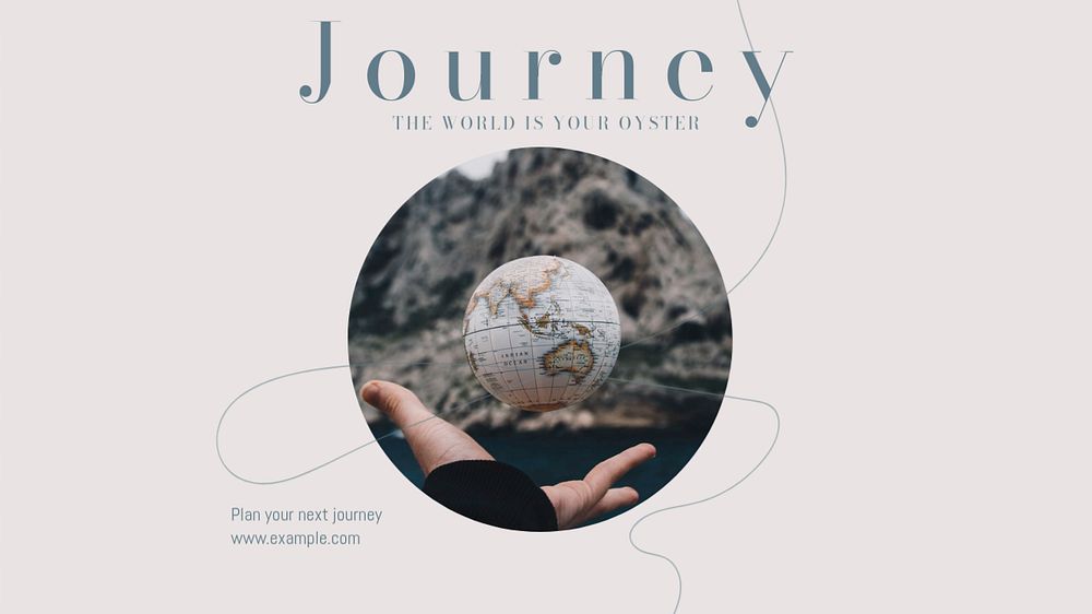 Travel service blog banner template, editable design