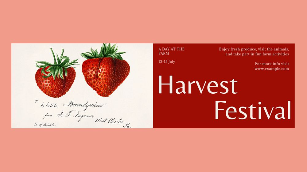 Harvest festival Facebook cover template, editable design