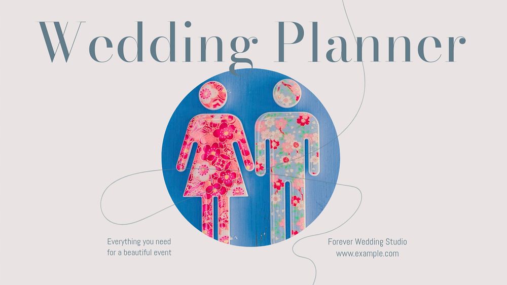 Wedding planner blog banner template, editable design