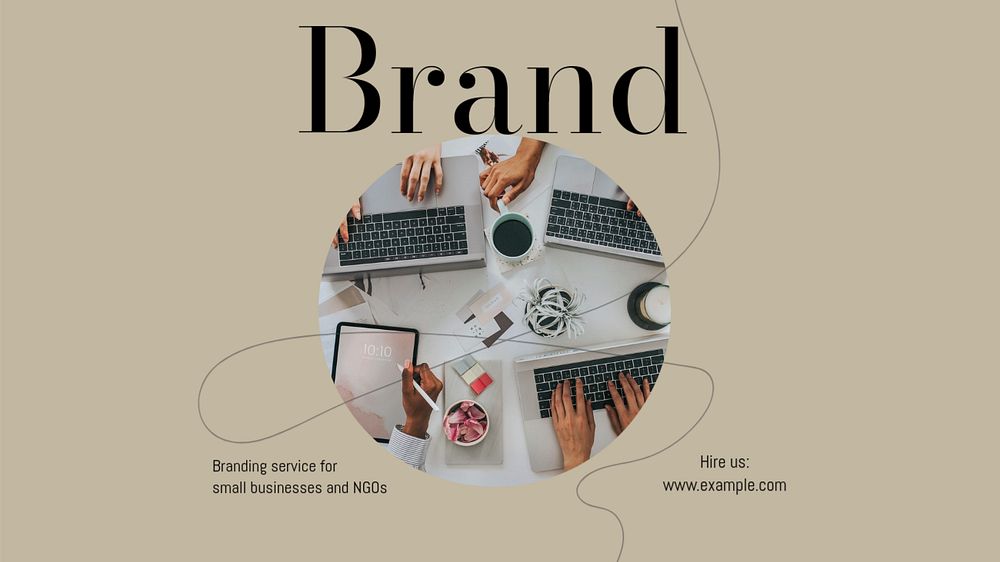 Branding service blog banner template, editable design