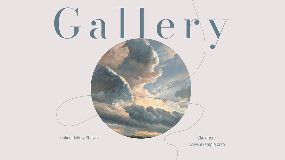 Gallery blog banner template, editable design