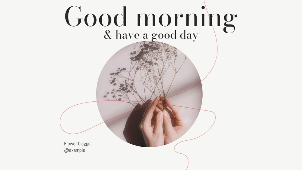 Good morning blog banner template, editable design