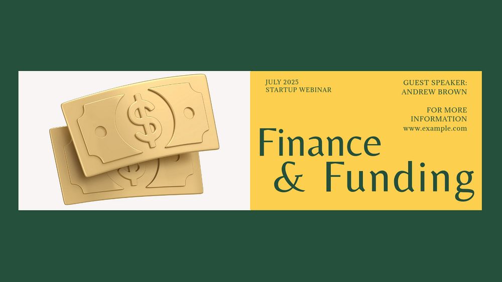 Finance and funding Facebook cover template, editable design