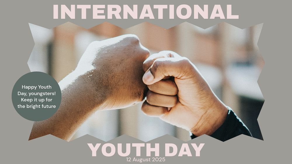 Youth day blog banner template, editable text & design