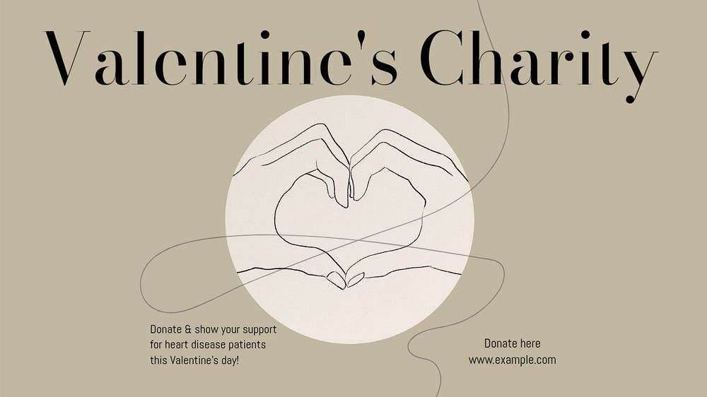 Valentine's charity blog banner template, editable design