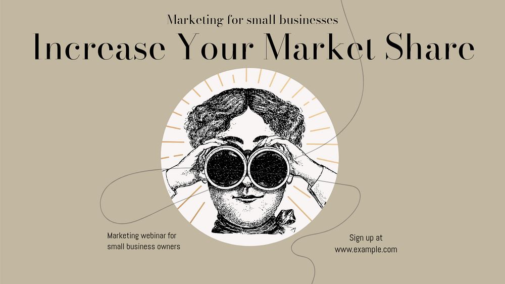 Increase market share blog banner template, editable design