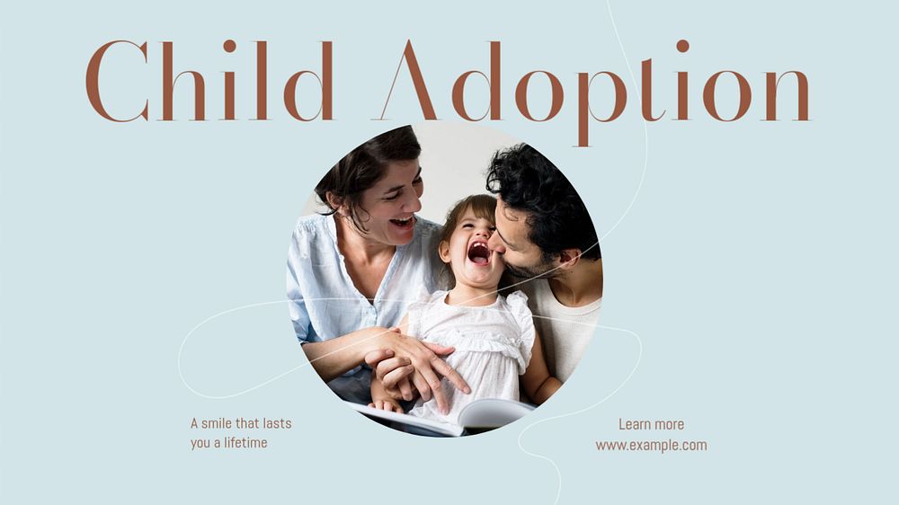 Child adoption blog banner template, editable design