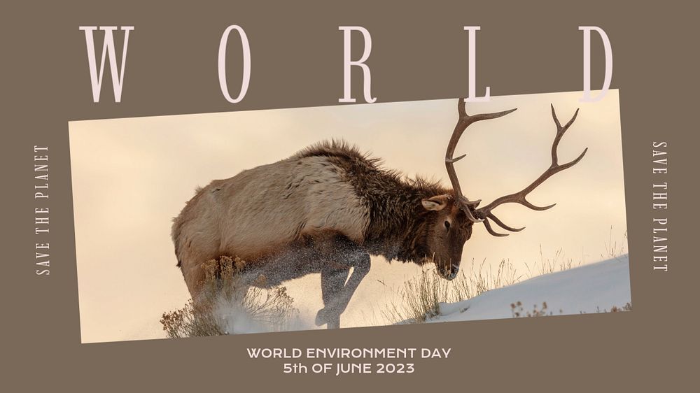 World environment day blog banner template, editable text & design