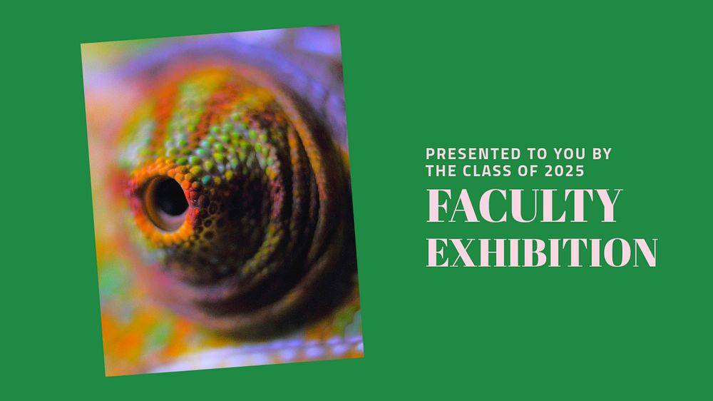 Faculty Exhibition blog banner template, editable text & design