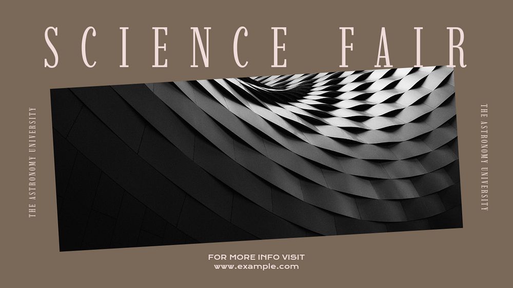 Science fair blog banner template, editable text & design