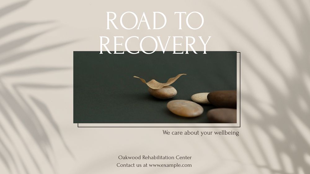 Road to recovery blog banner template, editable design