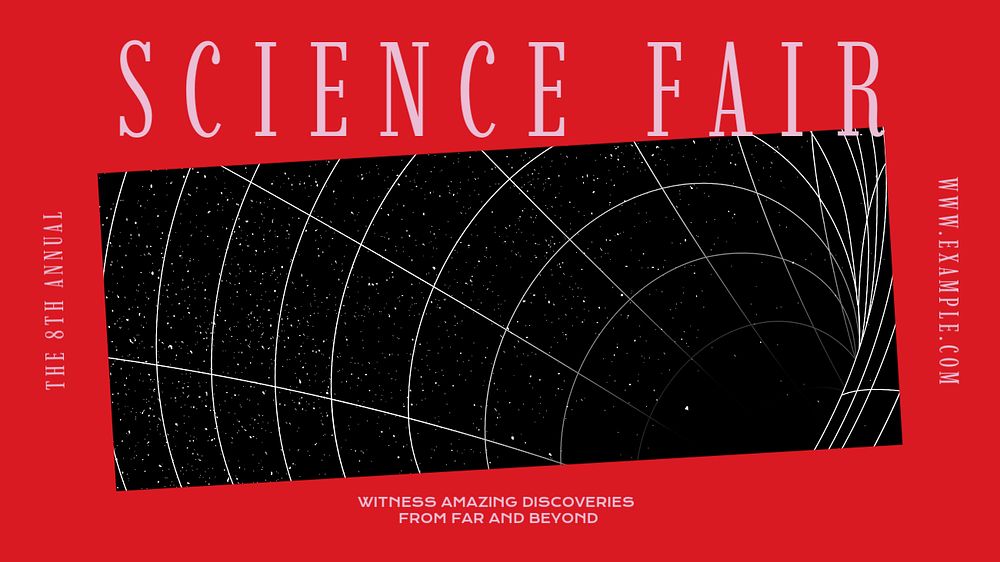 Science fair  blog banner template, editable text & design