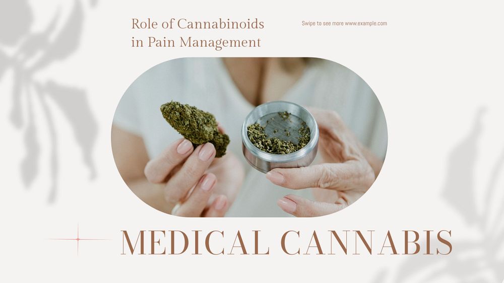 Medical cannabis blog banner template, editable design