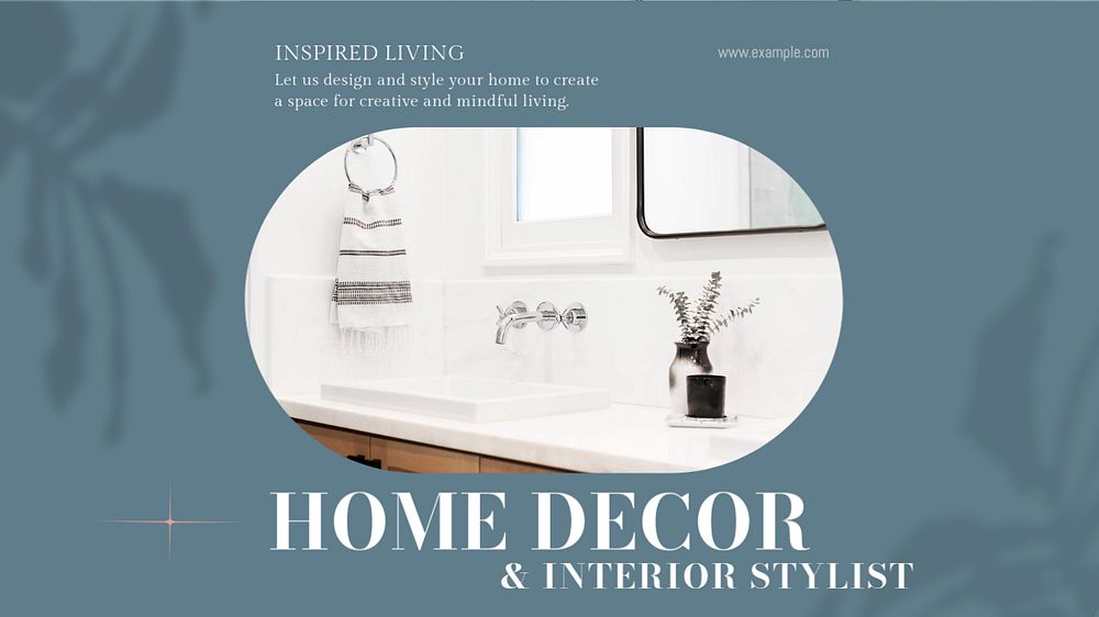 Home decor blog banner template, editable design