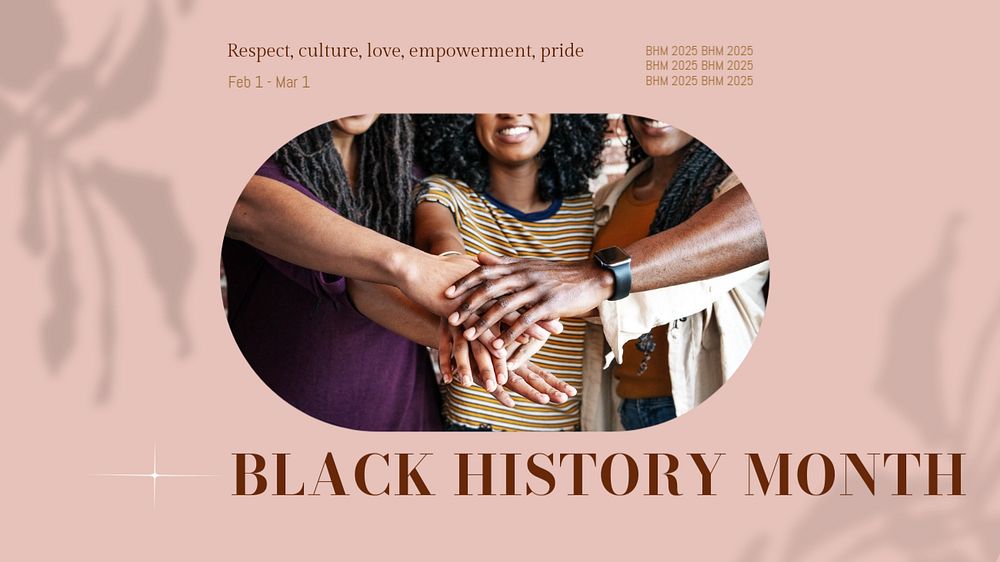 Black history month blog banner template, editable design