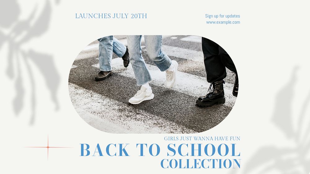 Back to school collection blog banner template, editable design