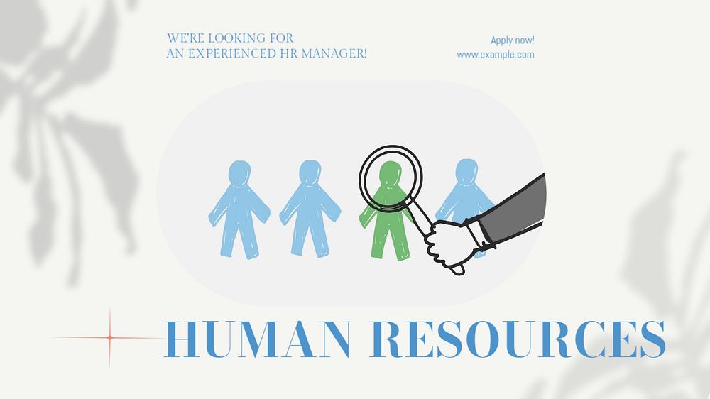 Human resources blog banner template, editable design