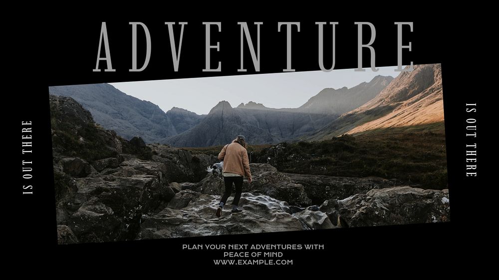 Adventure is out there blog banner template, editable text & design