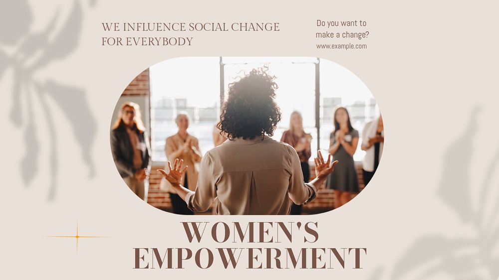 Woman's empowerment blog banner template, editable design