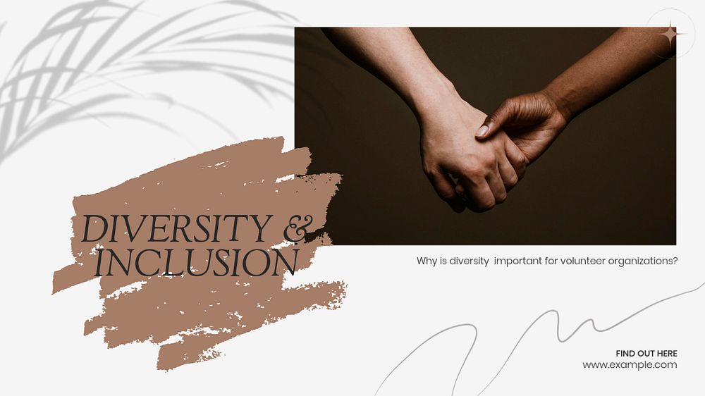 Diversity & inclusion blog banner template, editable text