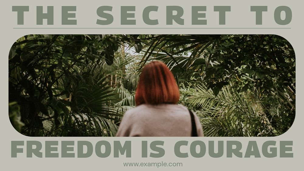 Freedom quote blog banner template, editable text & design