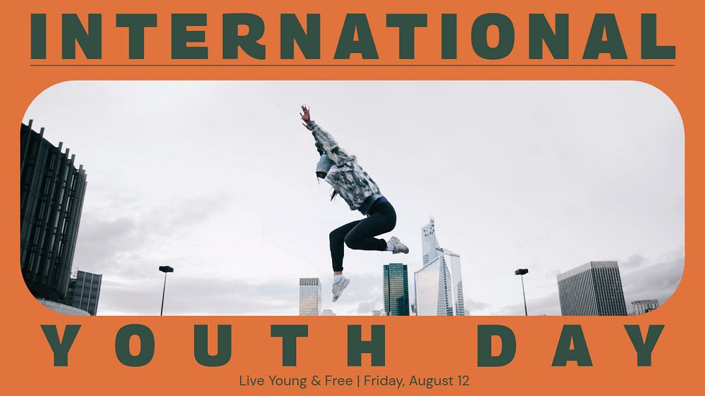 Youth day blog banner template, editable text & design